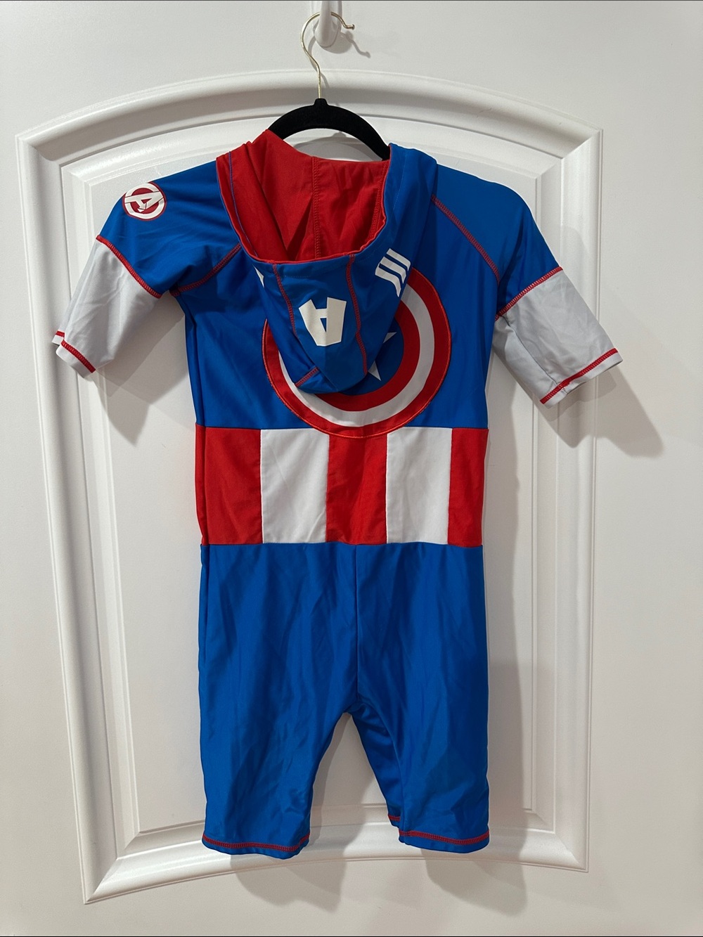 Disney Kids Blue & Red Captain Star Costume Hoodie Romper - Picture 4 of 9